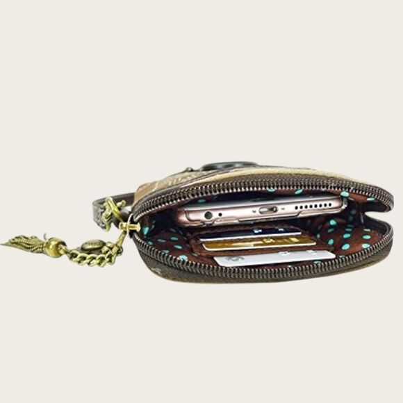 CHALA Owl Cell Phone Crossbody Purse Vegan Leather Handbag - Picture 7 of 9